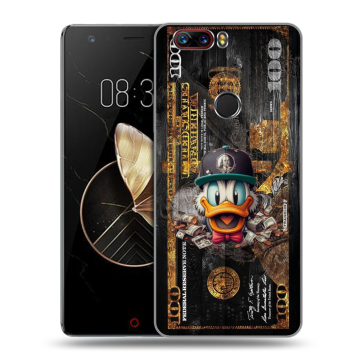 Пластиковый чехол на ZTE Nubia Z17 с принтом Дональд Дак Доллар