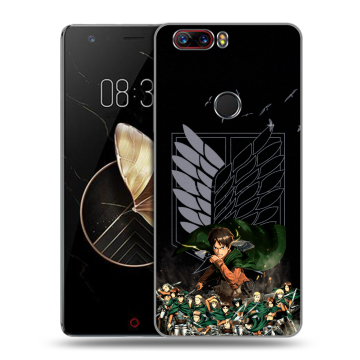 Пластиковый чехол на ZTE Nubia Z17 с принтом Атака титанов