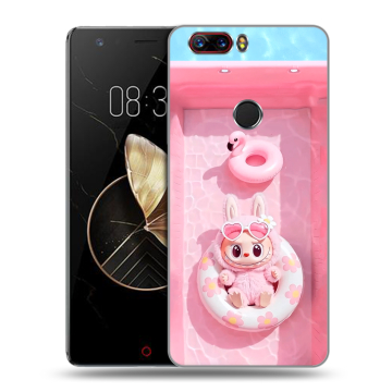 Пластиковый чехол на ZTE Nubia Z17 с принтом Labubu Лабубу