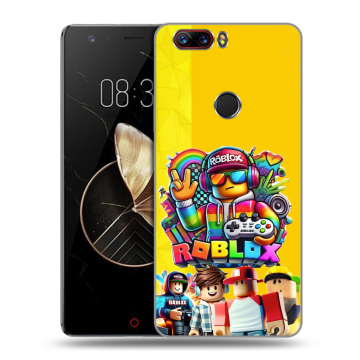 Пластиковый чехол на ZTE Nubia Z17 с принтом Roblox Роблокс