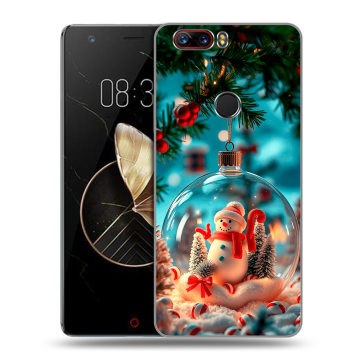 Пластиковый чехол на ZTE Nubia Z17 с принтом Новый год
