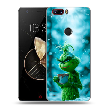 Пластиковый чехол на ZTE Nubia Z17 с принтом Новый год гринч