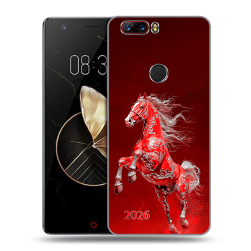 Пластиковый чехол на ZTE Nubia Z17 с принтом Новый год