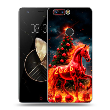 Пластиковый чехол на ZTE Nubia Z17 с принтом Новый год