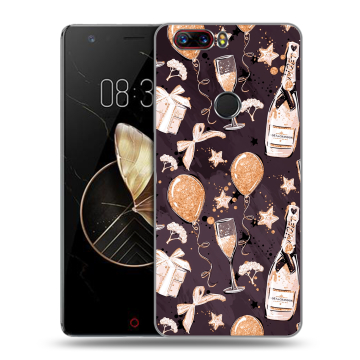 Пластиковый чехол на ZTE Nubia Z17 с принтом Новый год