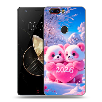 Пластиковый чехол на ZTE Nubia Z17 с принтом Новый год