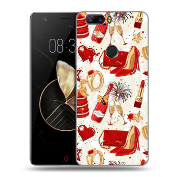 Пластиковый чехол на ZTE Nubia Z17 с принтом Новый год