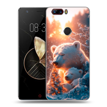Пластиковый чехол на ZTE Nubia Z17 с принтом Новый год Пластиковый чехол на ZTE Nubia Z17 с принтом Новый год