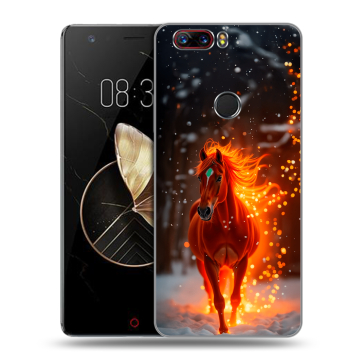 Пластиковый чехол на ZTE Nubia Z17 с принтом Новый год Пластиковый чехол на ZTE Nubia Z17 с принтом Новый год