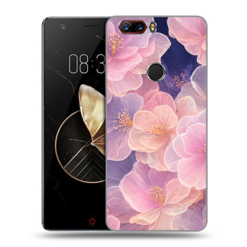 Пластиковый чехол на ZTE Nubia Z17 с принтом женский