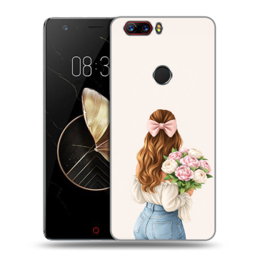 Пластиковый чехол на ZTE Nubia Z17 с принтом женский