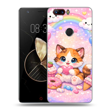 Пластиковый чехол на ZTE Nubia Z17 с принтом для девочек