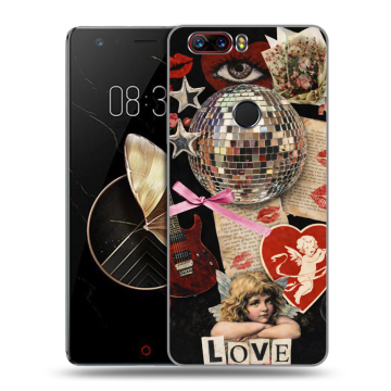 Пластиковый чехол на ZTE Nubia Z17 с принтом для девочек