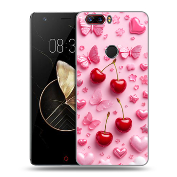 Пластиковый чехол на ZTE Nubia Z17 с принтом для девочек