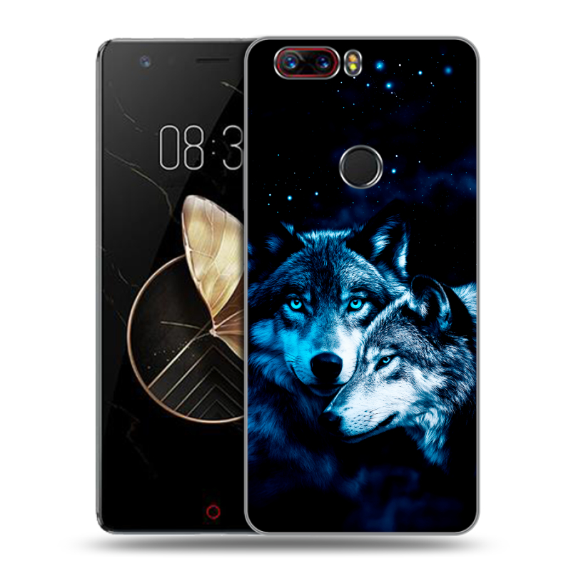 Пластиковый чехол на ZTE Nubia Z17 с принтом Волки Пластиковый чехол на ZTE Nubia Z17 с принтом Волки