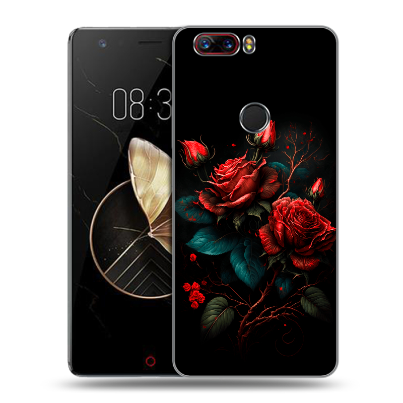 Пластиковый чехол на ZTE Nubia Z17 с принтом Розы красные Пластиковый чехол на ZTE Nubia Z17 с принтом Розы красные