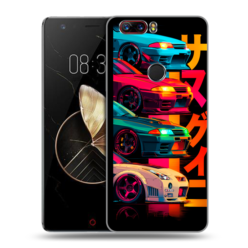Пластиковый чехол на ZTE Nubia Z17 с принтом Гоночные машины Пластиковый чехол на ZTE Nubia Z17 с принтом Гоночные машины