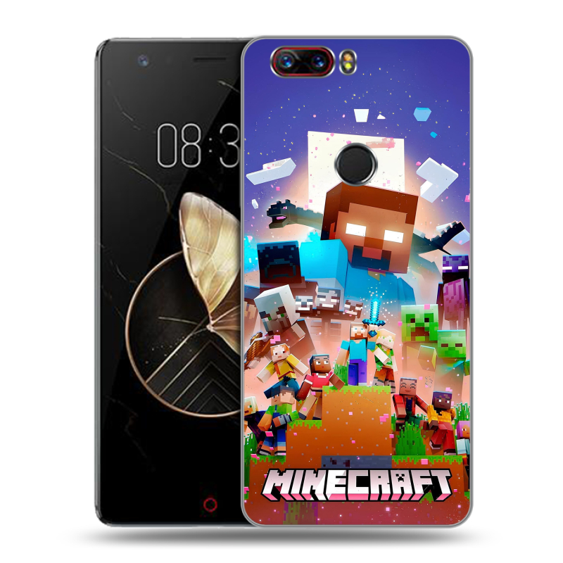 Пластиковый чехол на ZTE Nubia Z17 с принтом Майнкрафт Minecraft Пластиковый чехол на ZTE Nubia Z17 с принтом Майнкрафт Minecraft