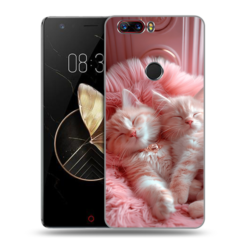 Пластиковый чехол на ZTE Nubia Z17 с принтом котята котики Пластиковый чехол на ZTE Nubia Z17 с принтом котята котики