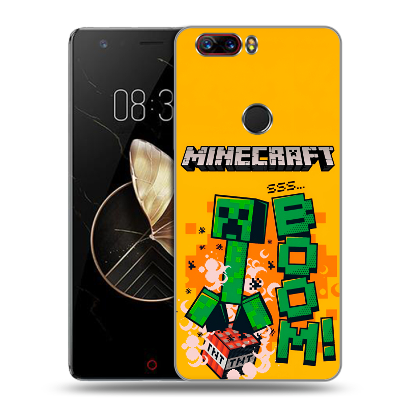 Пластиковый чехол на ZTE Nubia Z17 с принтом Майнкрафт Minecraft Пластиковый чехол на ZTE Nubia Z17 с принтом Майнкрафт Minecraft