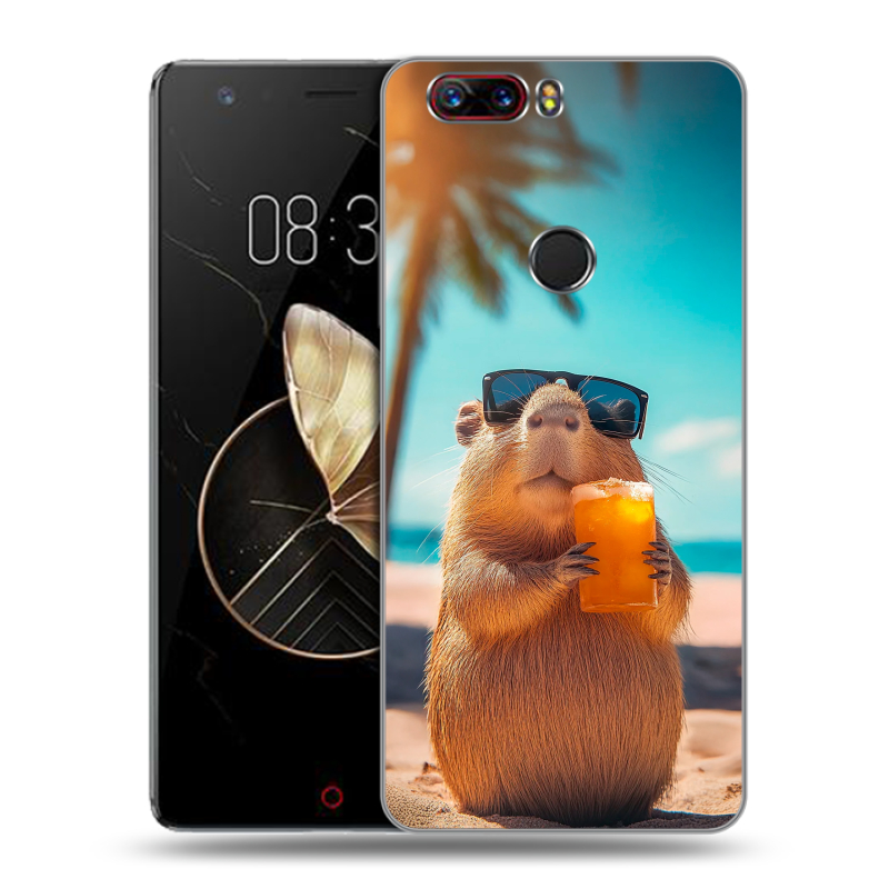 Пластиковый чехол на ZTE Nubia Z17 с принтом Капибара Пластиковый чехол на ZTE Nubia Z17 с принтом Капибара