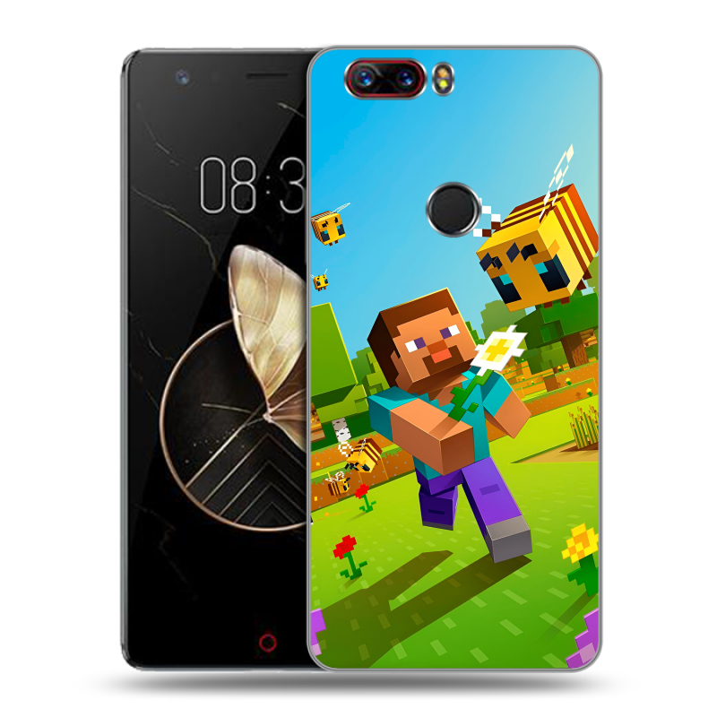 Пластиковый чехол на ZTE Nubia Z17 с принтом Майнкрафт Minecraft Пластиковый чехол на ZTE Nubia Z17 с принтом Майнкрафт Minecraft