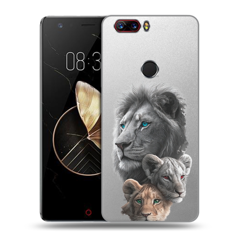 Пластиковый чехол на ZTE Nubia Z17 с принтом Львы Пластиковый чехол на ZTE Nubia Z17 с принтом Львы