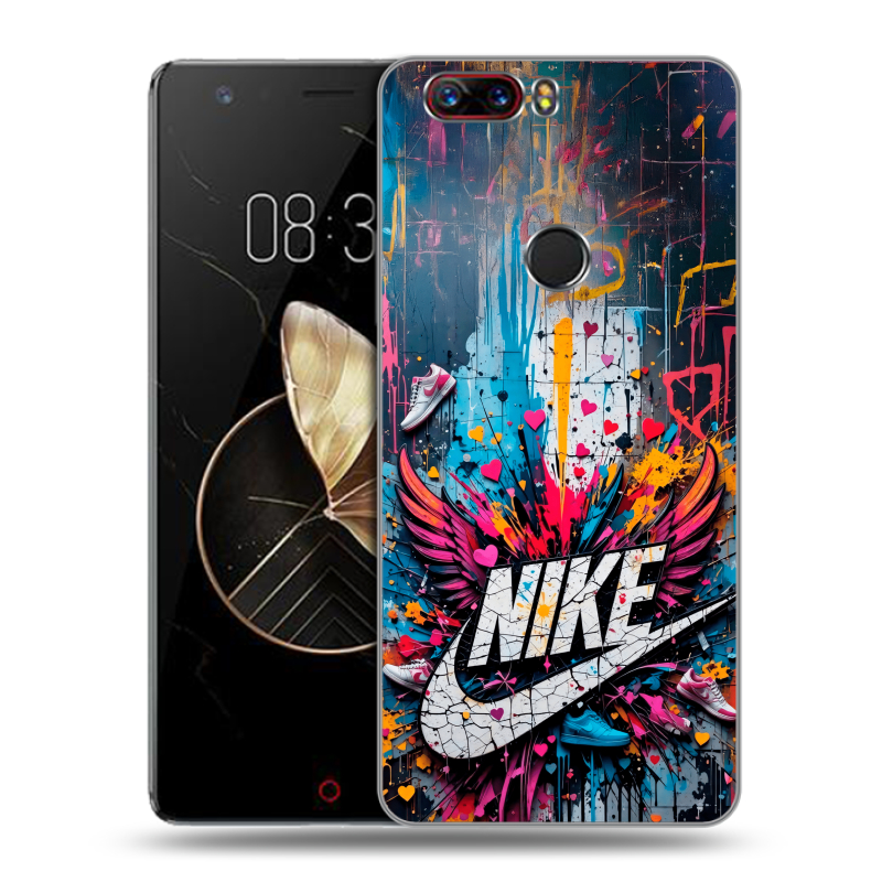 Пластиковый чехол на ZTE Nubia Z17 с принтом Nike Найк Пластиковый чехол на ZTE Nubia Z17 с принтом Nike Найк