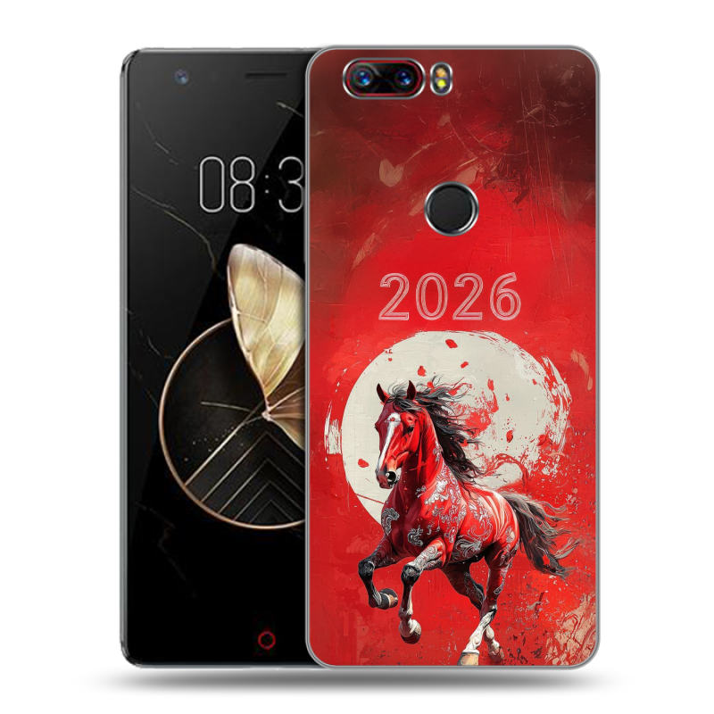Пластиковый чехол на ZTE Nubia Z17 с принтом Новый год Пластиковый чехол на ZTE Nubia Z17 с принтом Новый год