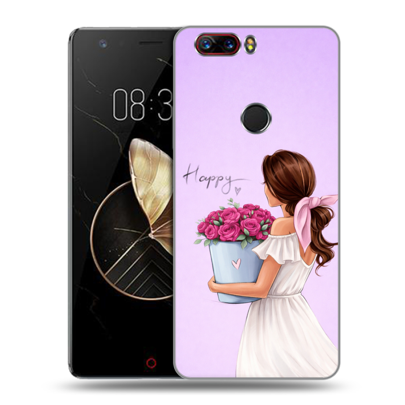 Пластиковый чехол на ZTE Nubia Z17 с принтом женский Пластиковый чехол на ZTE Nubia Z17 с принтом женский