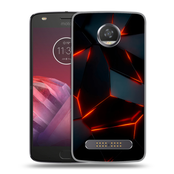 Силиконовый чехол на Motorola Moto Z2 Play с принтом Яркие абстракции