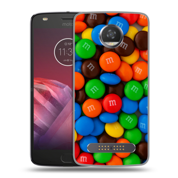 Силиконовый чехол на Motorola Moto Z2 Play с принтом Конфеты