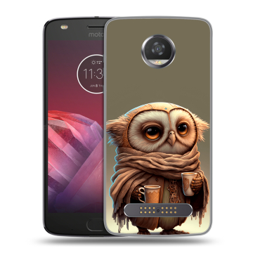Силиконовый чехол на Motorola Moto Z2 Play с принтом Сова