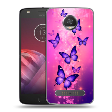 Силиконовый чехол на Motorola Moto Z2 Play с принтом Бабочки