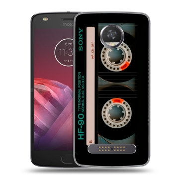 Силиконовый чехол на Motorola Moto Z2 Play с принтом Кассета