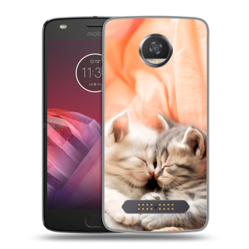 Силиконовый чехол на Motorola Moto Z2 Play с принтом Котята