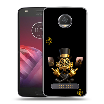 Силиконовый чехол на Motorola Moto Z2 Play с принтом Золотой скрудж макдак