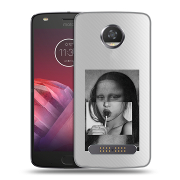 Силиконовый чехол на Motorola Moto Z2 Play с принтом Мона Лиза