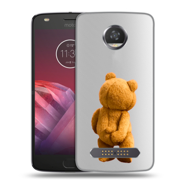 Силиконовый чехол на Motorola Moto Z2 Play с принтом Медведь