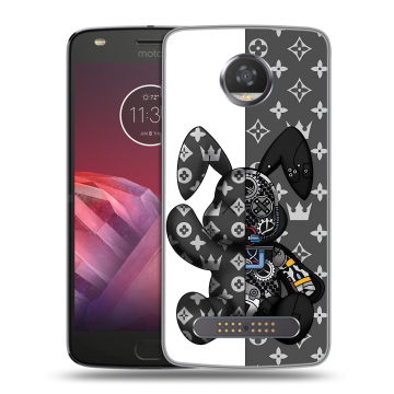 Силиконовый чехол на Motorola Moto Z2 Play с принтом Луи робот
