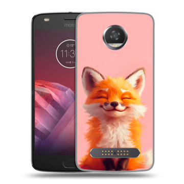 Силиконовый чехол на Motorola Moto Z2 Play с принтом милая лиса