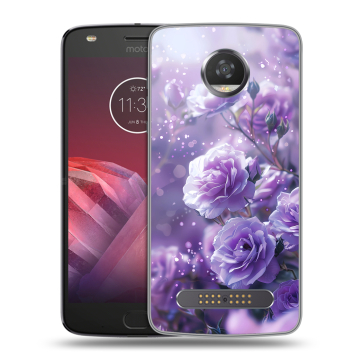 Силиконовый чехол на Motorola Moto Z2 Play с принтом Розы цветы Силиконовый чехол на Motorola Moto Z2 Play с принтом Розы цветы