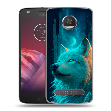 Силиконовый чехол на Motorola Moto Z2 Play с принтом бабочки саккура