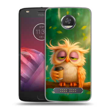 Силиконовый чехол на Motorola Moto Z2 Play с принтом сова