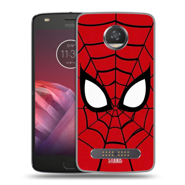 Силиконовый чехол на Motorola Moto Z2 Play с принтом человек паук spiderman Силиконовый чехол на Motorola Moto Z2 Play с принтом человек паук spiderman
