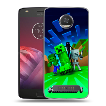 Силиконовый чехол на Motorola Moto Z2 Play с принтом Майнкрафт Силиконовый чехол на Motorola Moto Z2 Play с принтом Майнкрафт