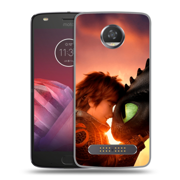 Силиконовый чехол на Motorola Moto Z2 Play с принтом Как приручить дракона