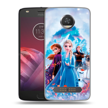 Силиконовый чехол на Motorola Moto Z2 Play с принтом Холодное сердце Frozen