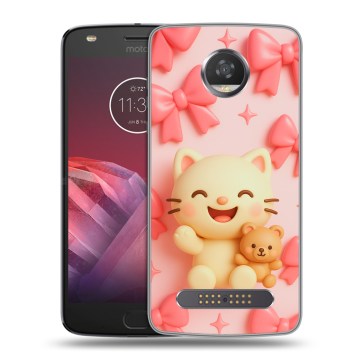 Силиконовый чехол на Motorola Moto Z2 Play с принтом для девочек
