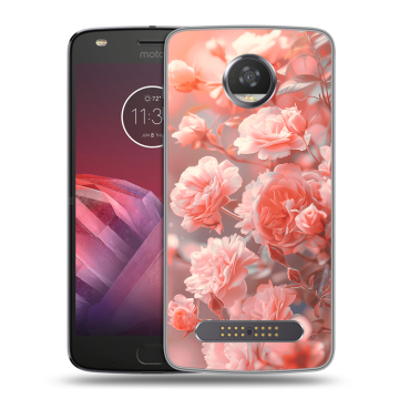 Силиконовый чехол на Motorola Moto Z2 Play с принтом Розы цветы